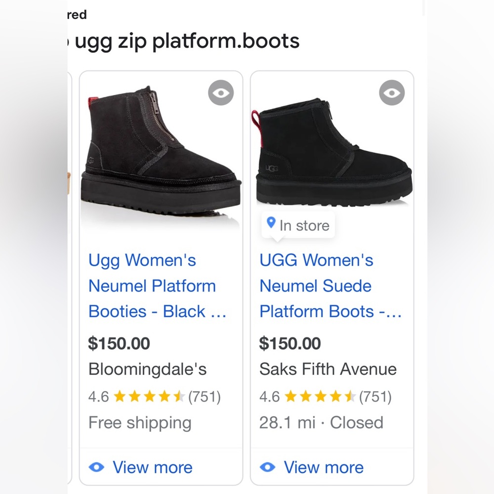 🌚🖤NEW WITH TAGS🖤🌚 UGG Women Neumel Platform Booties Black 6, 7 , 8 , 9 , 10